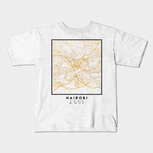 NAIROBI KENYA CITY STREET MAP ART Kids T-Shirt